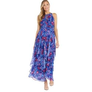 R & M Richards Vibrant Floral Maxi Dress